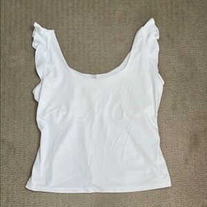 Southern TideWhite Ruffle Sleeve Women's Athletic Top